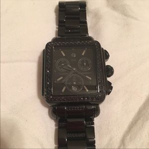 Michele black watch band